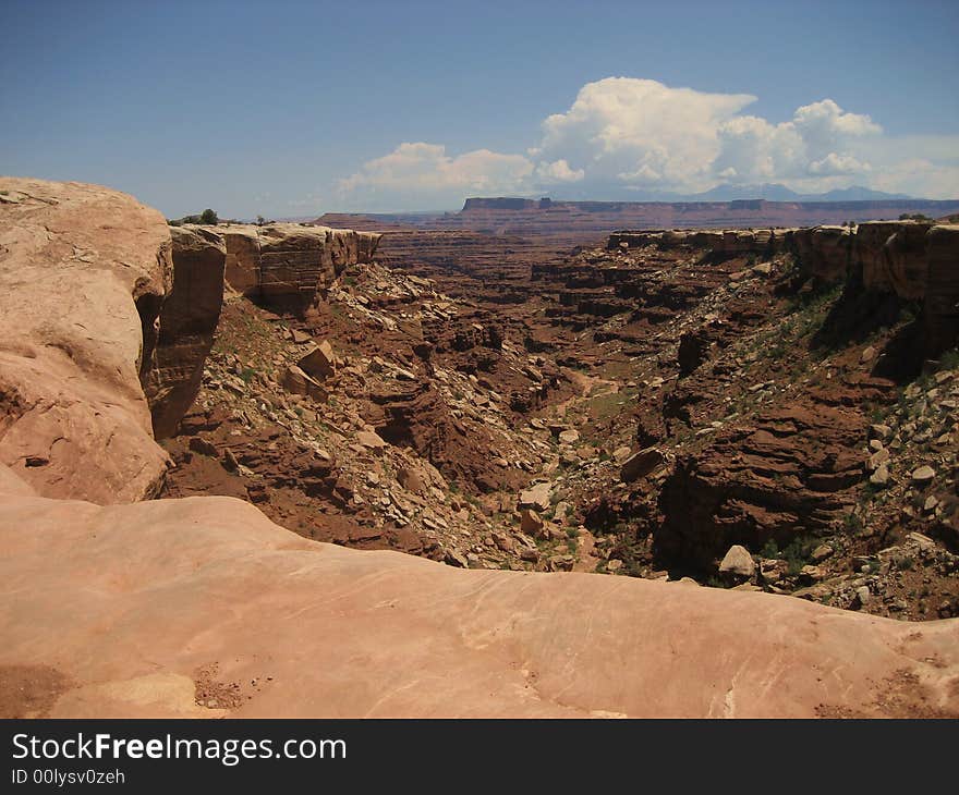 The picture of Buck Canyon taken from White Rim Road in Canyonlands. The picture of Buck Canyon taken from White Rim Road in Canyonlands