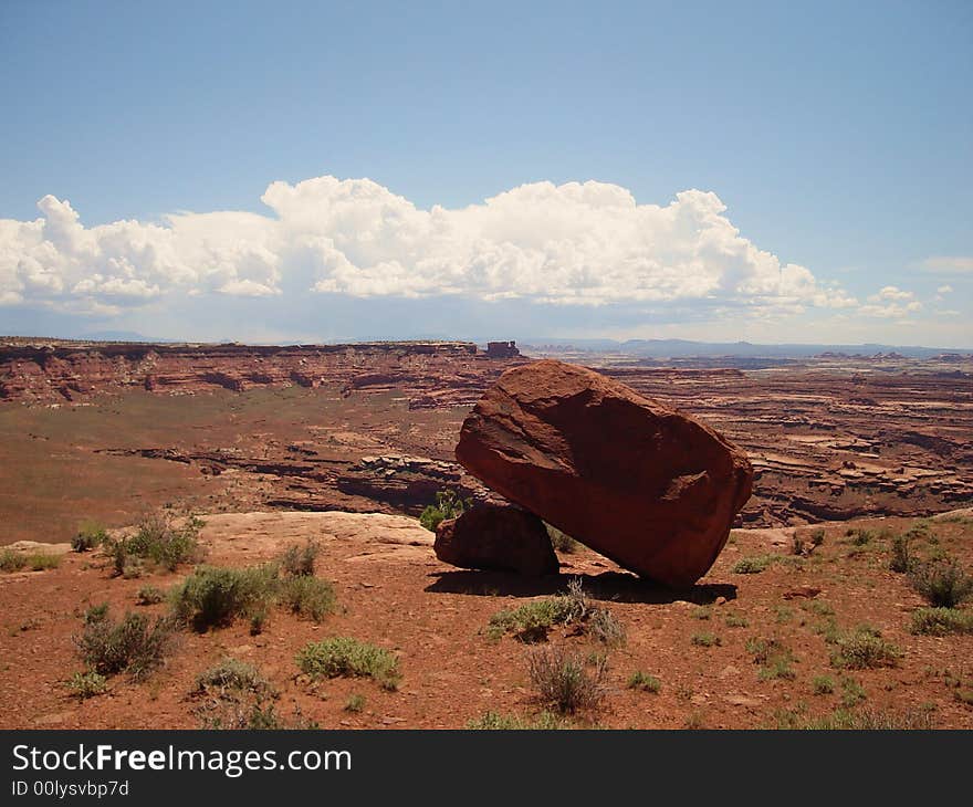 The picture was taken from White Rim Road in Canyonlands