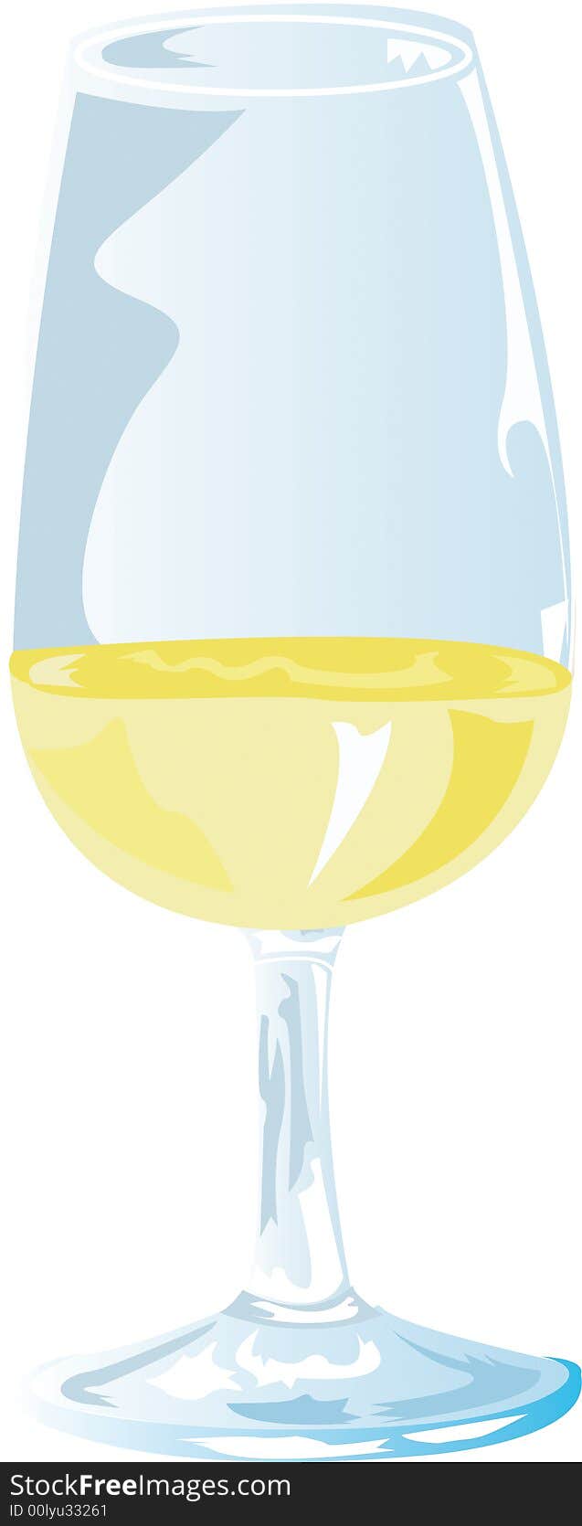 A Tasting Glass Of White Wine. A Tasting Glass Of White Wine