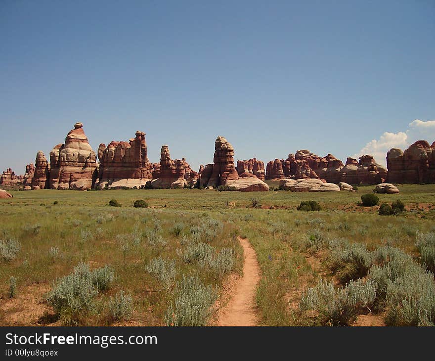 Chesler Park is very popular destination in the Needles District of Canyonlands NP. Chesler Park is very popular destination in the Needles District of Canyonlands NP