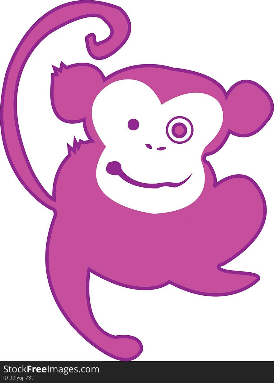 Monkey Madness In Pink