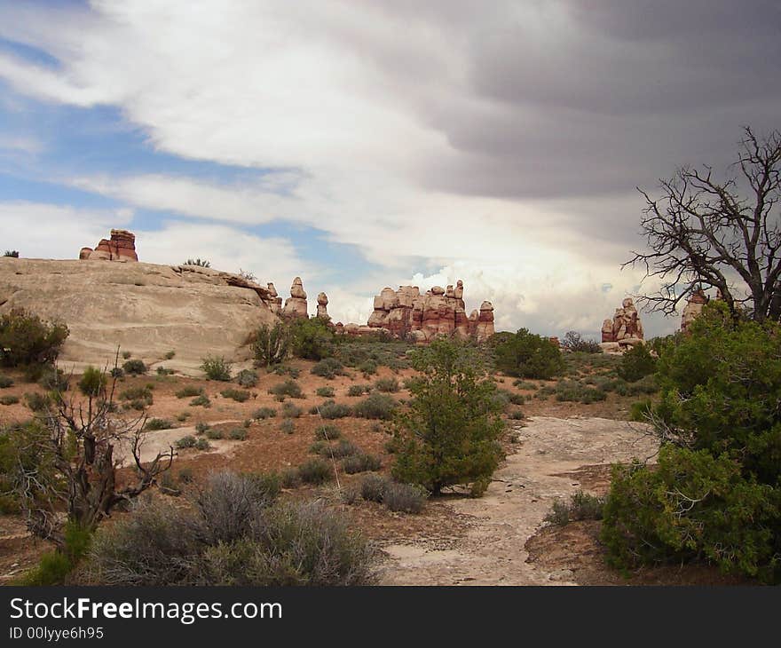 Doll House Rocks - great feature of the Maze District in Canyonlands. Doll House Rocks - great feature of the Maze District in Canyonlands