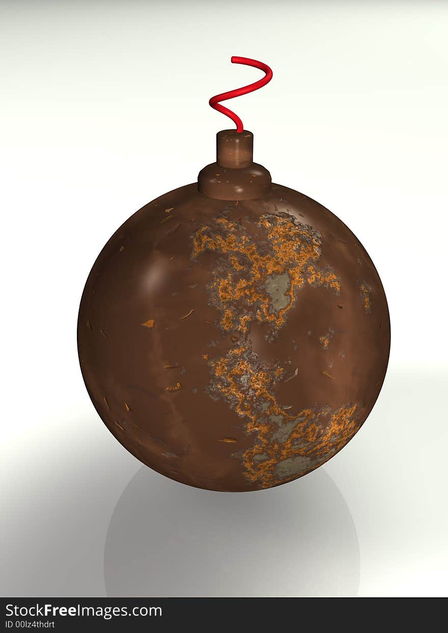 Bomb 3d concept illustration object