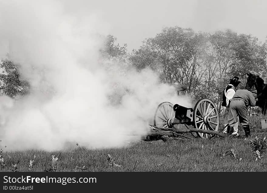 Civil war era canon used in reenactments. Civil war era canon used in reenactments