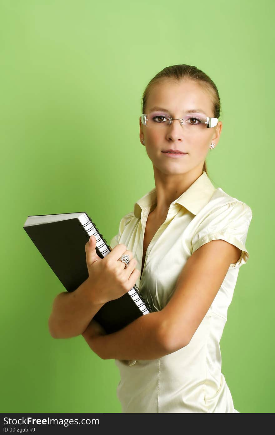 Business woman with a folder