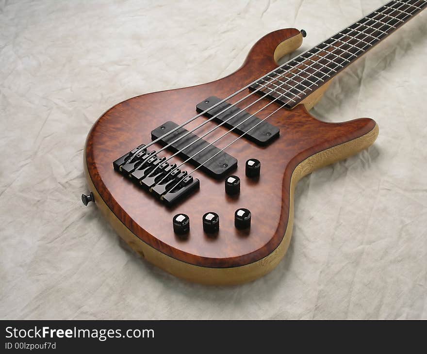 Wood grain bass guitar 3