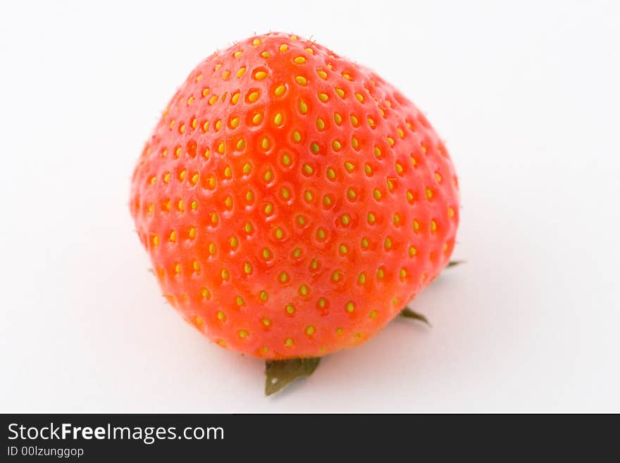 Ripe strawberry isolated with clipping path