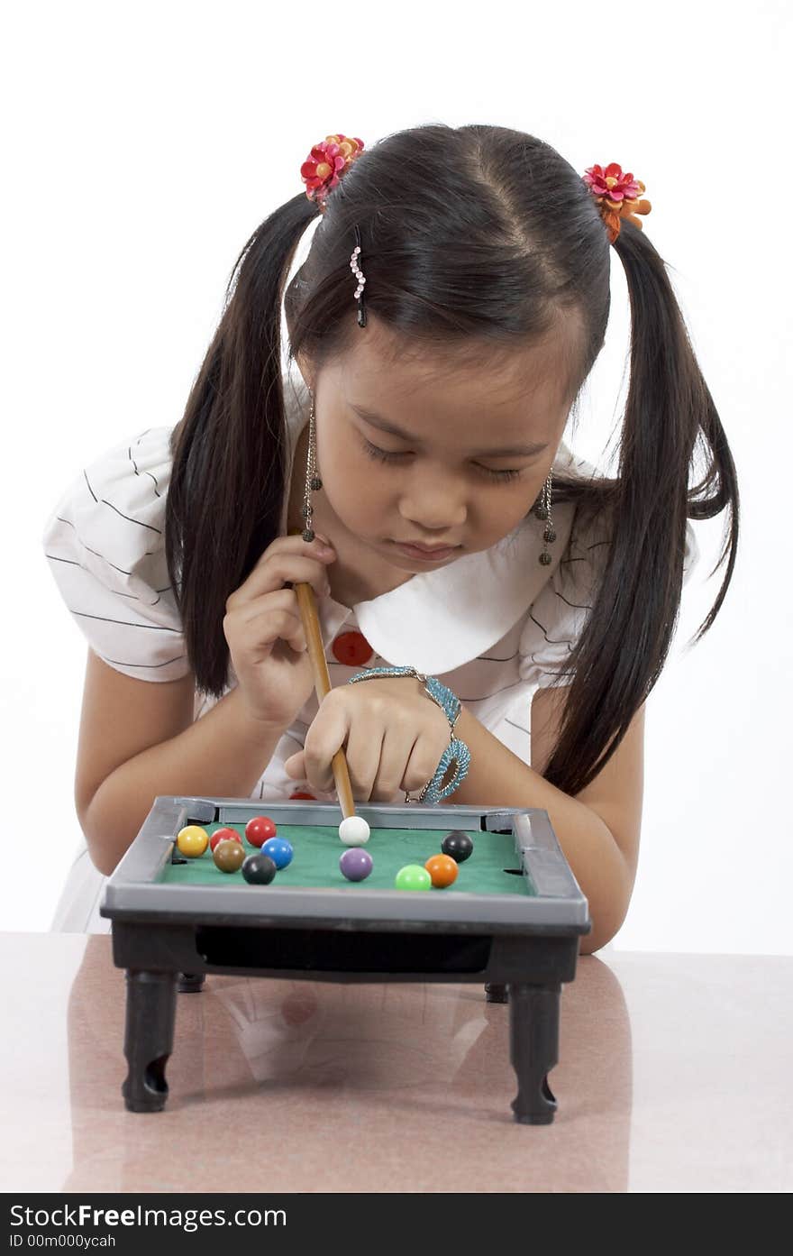 A girl playing