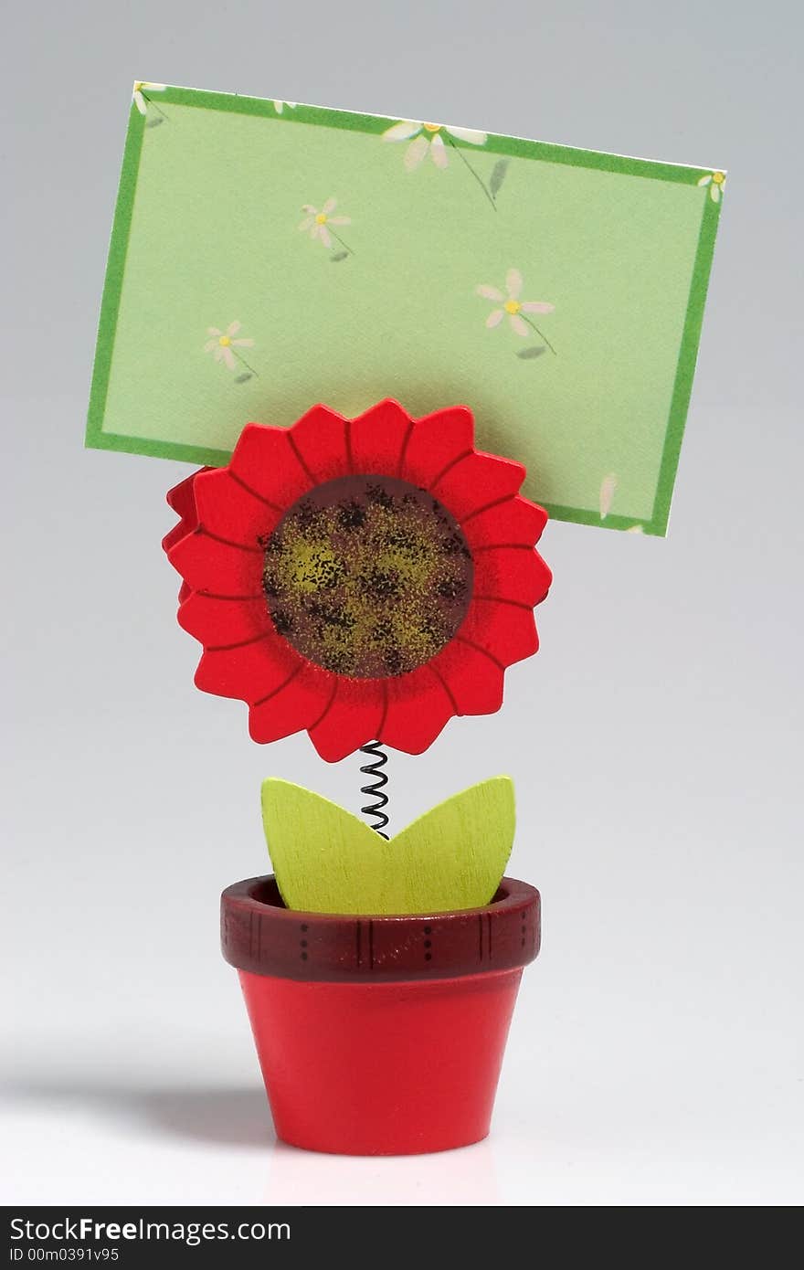 Flower upright on visiting-cards