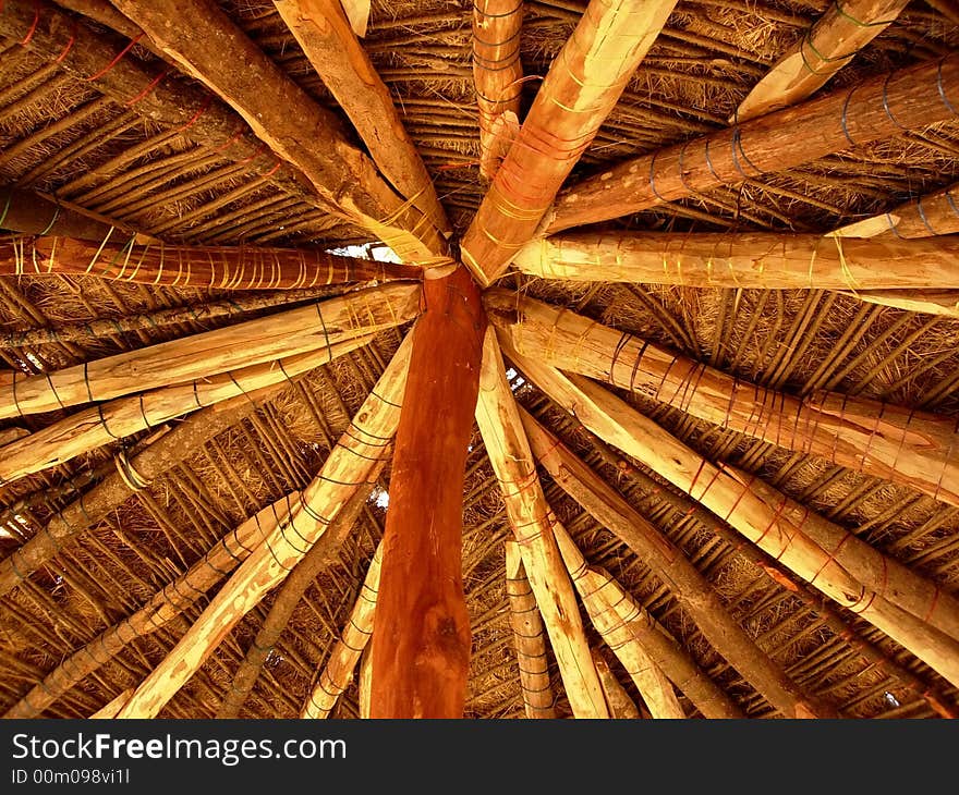 Rooftop Of An Indian Hut