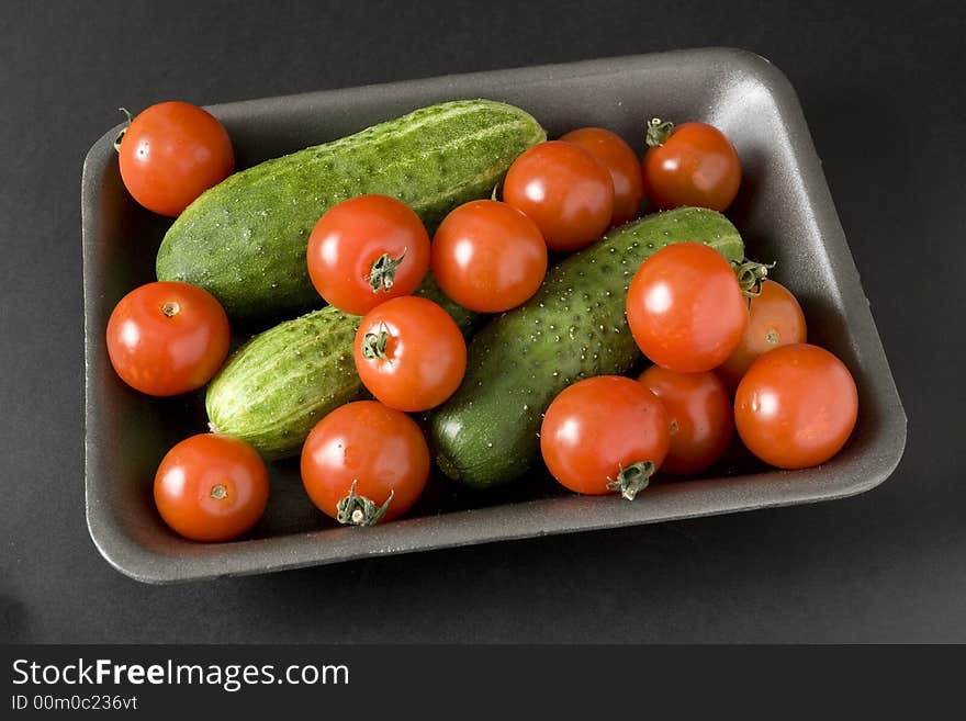 Tomatoes and cucumber