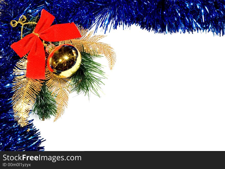 Christmas decoration on white background