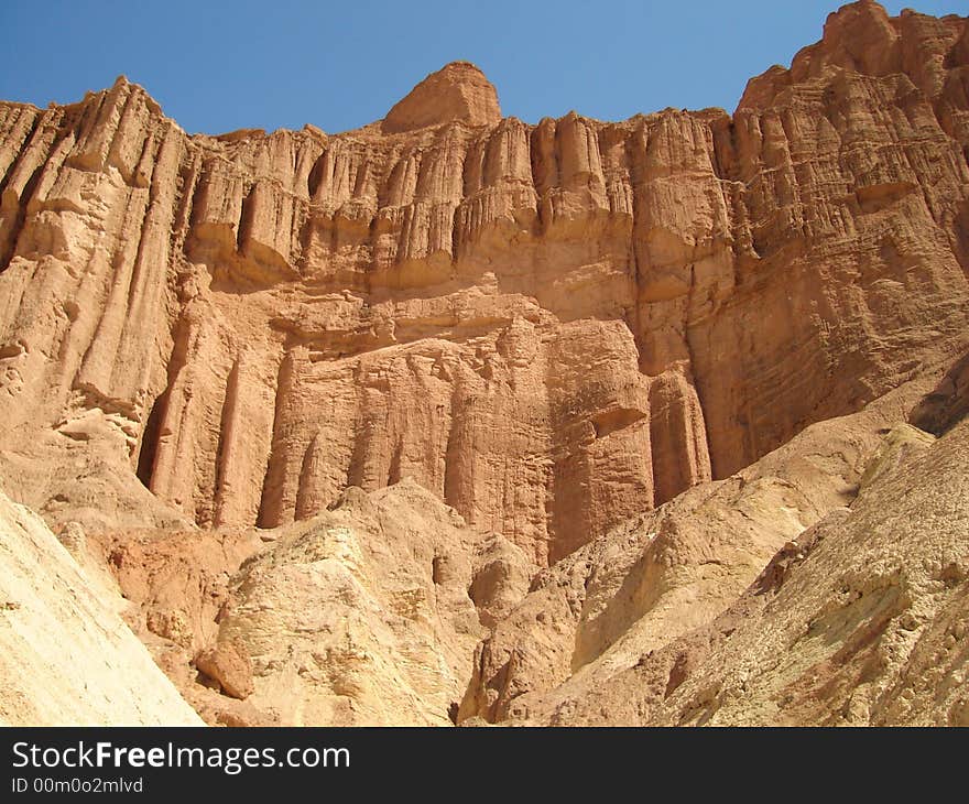 Red Cathedral is the well-known feature in Death Valley NP in California