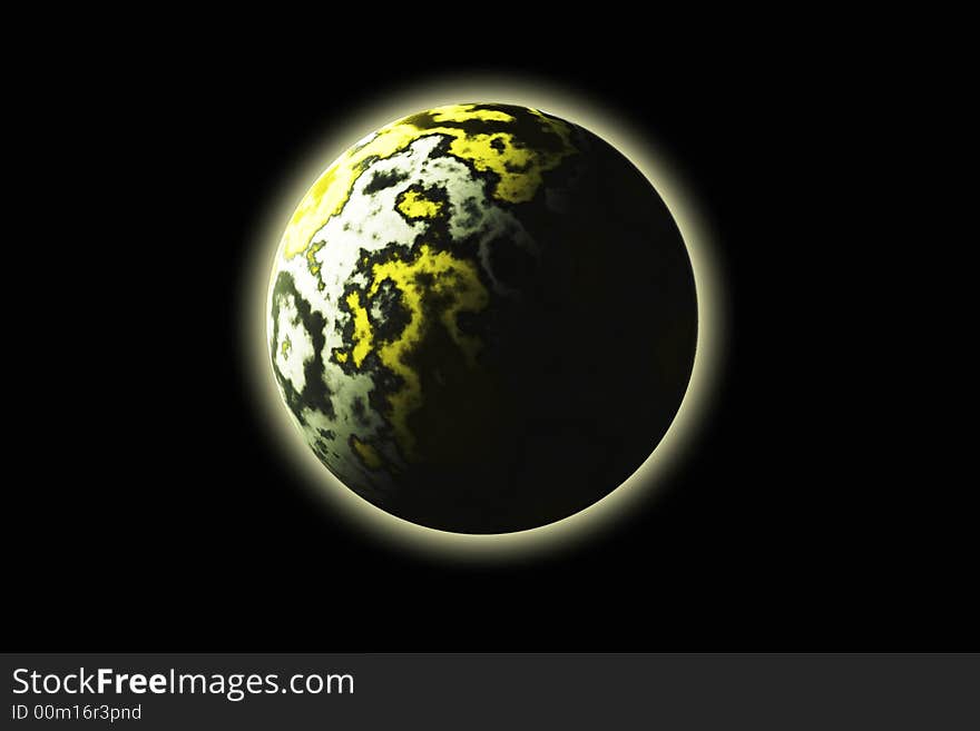 Vector art of the moon in black space. Vector art of the moon in black space