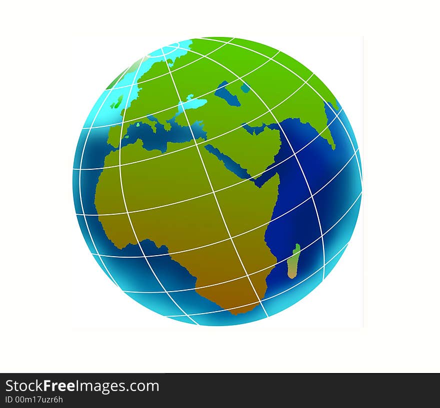 Vector art of the Earth Earth viewed from space