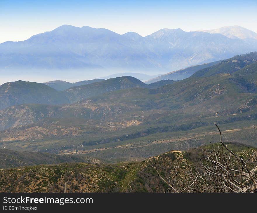 View of mountains and clouds