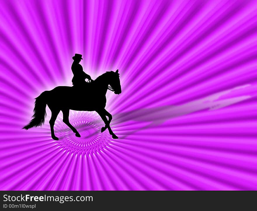 Black horse silhouette as symbol of equestrian sport. Black horse silhouette as symbol of equestrian sport