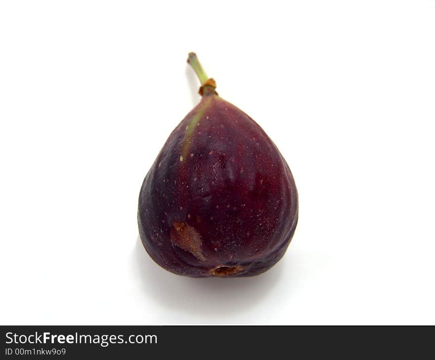 Brown Figs Close Up Isolated On White