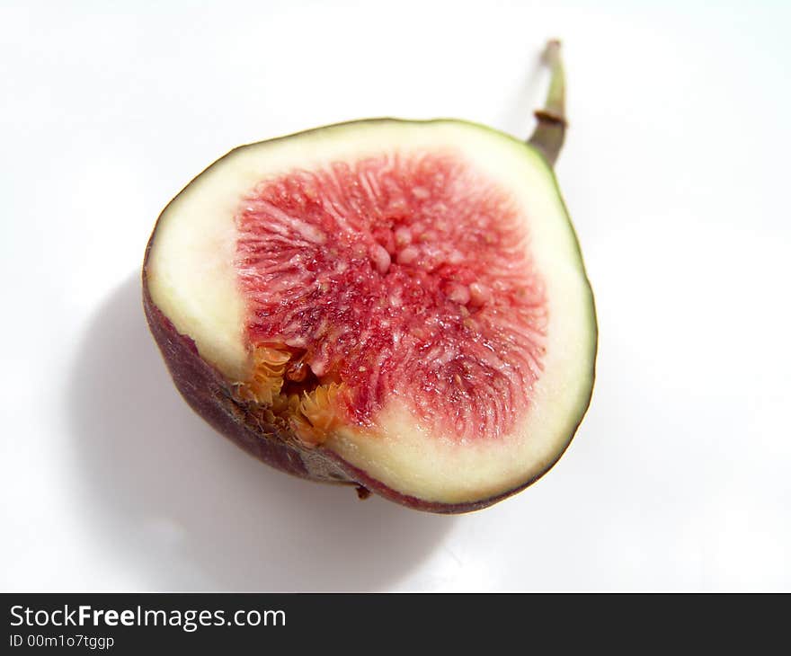 Brown Figs Close Up Isolated On White