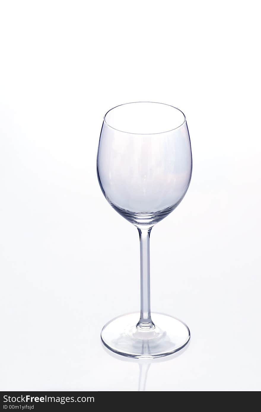 Empty glass on white background. Empty glass on white background