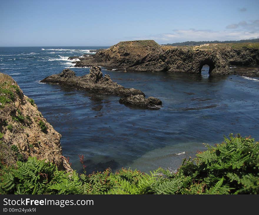 The picture of this sea arch was taken in Mendocino