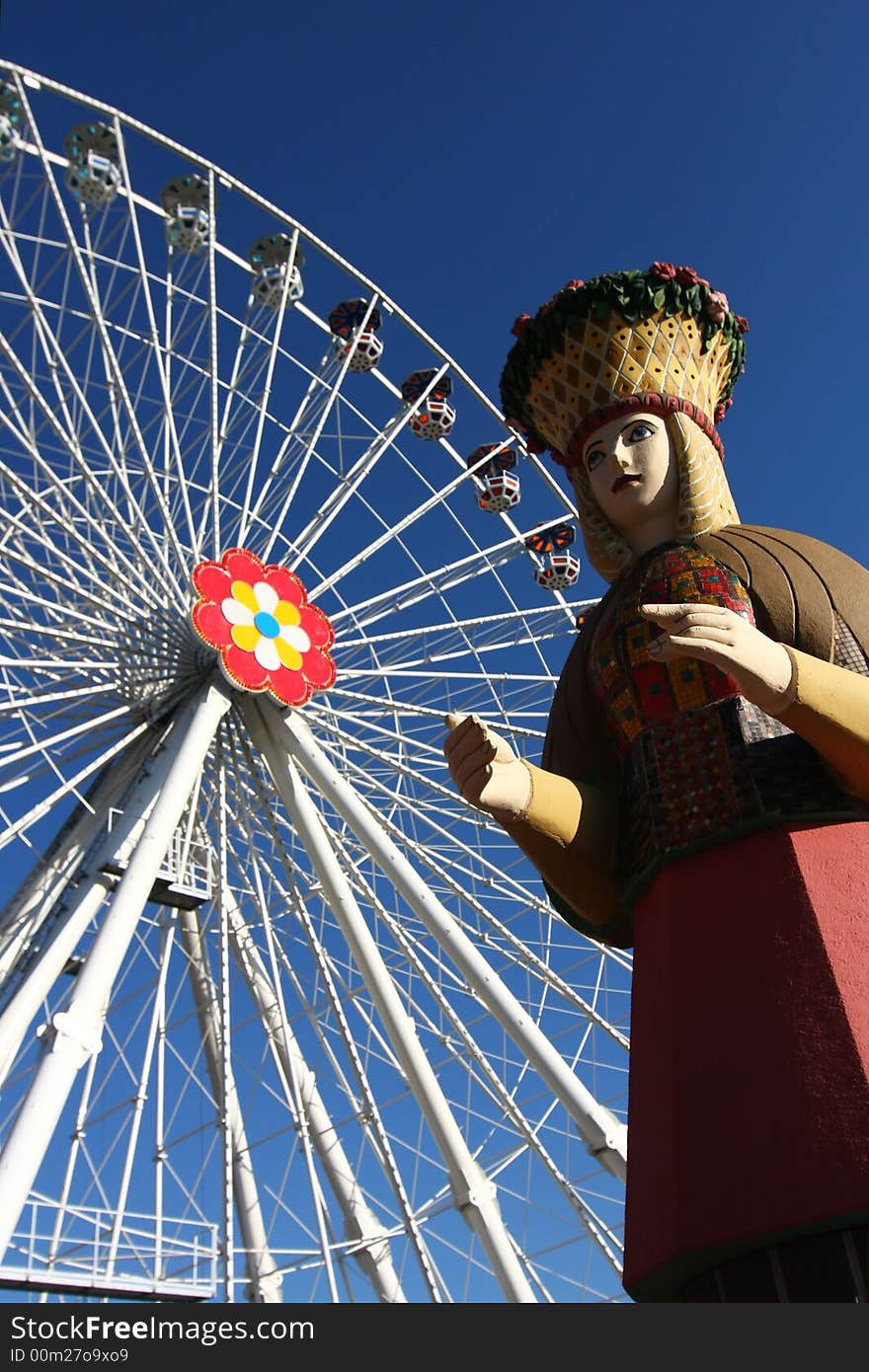 Flower Girl And Ferries Wheel