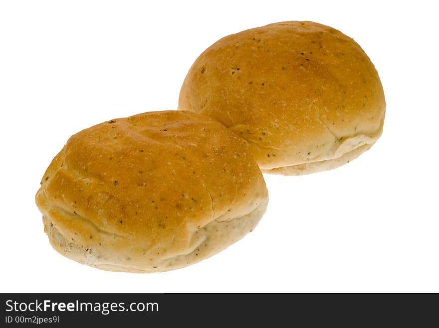 Italian bread bun isolated on a white background