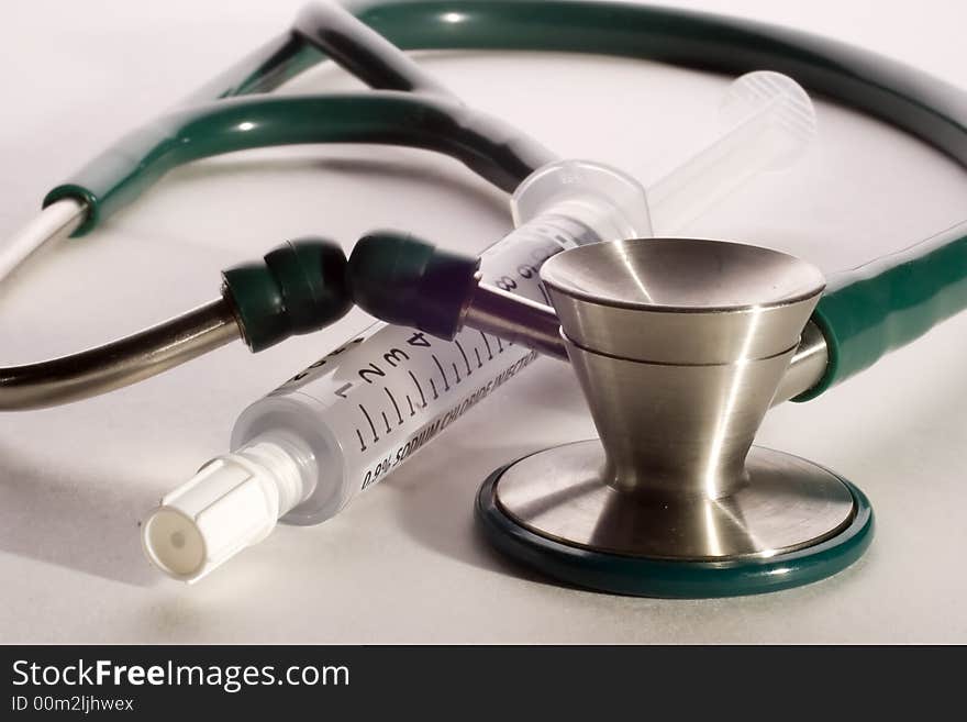 Stethoscope and needle