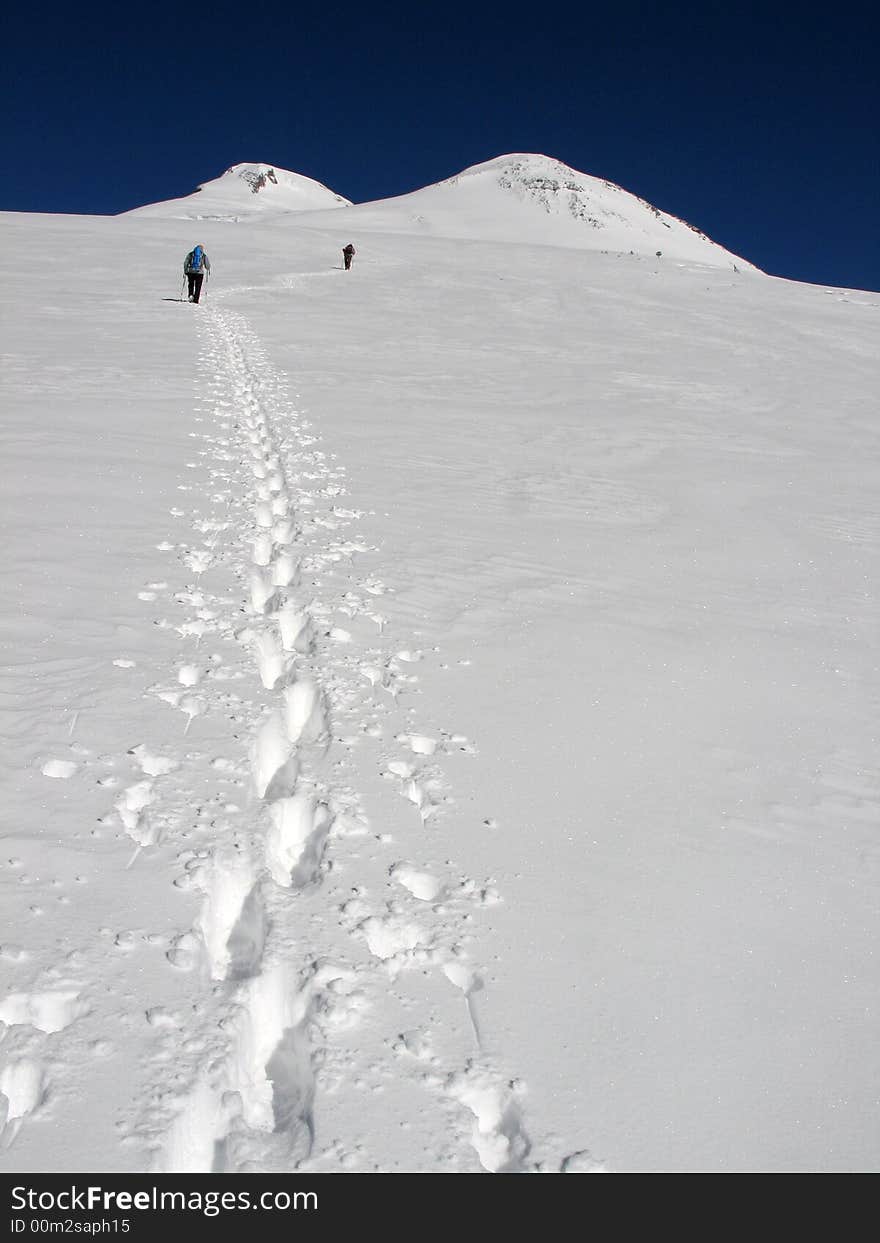 High mountaineering on Elbrus, Caucasia. High mountaineering on Elbrus, Caucasia