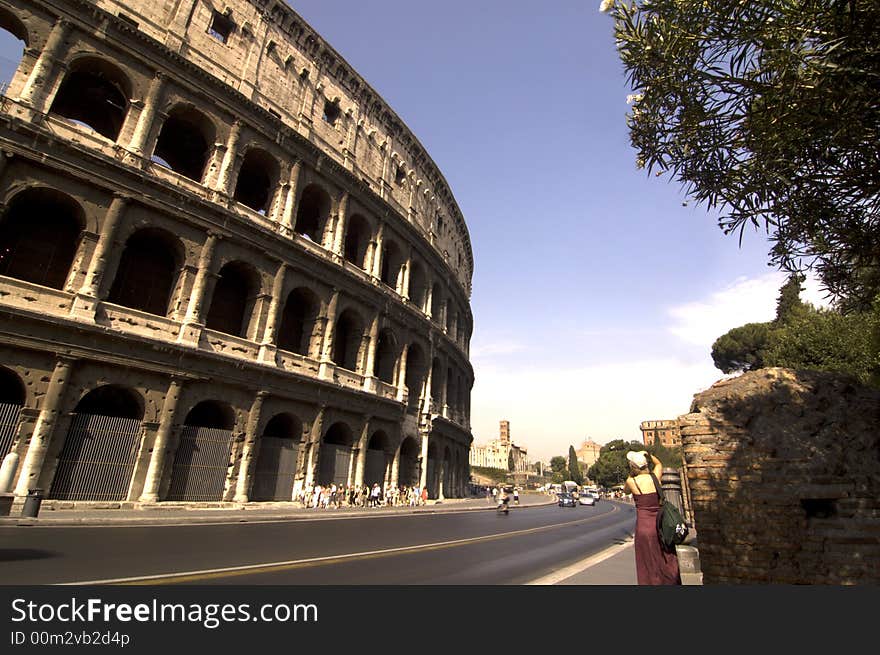 Colosseum in the italy   roma