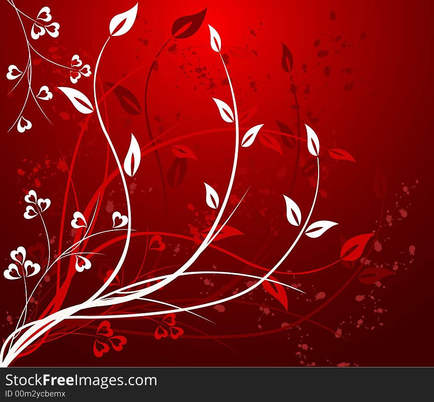 Abstract floral  background vector illustration