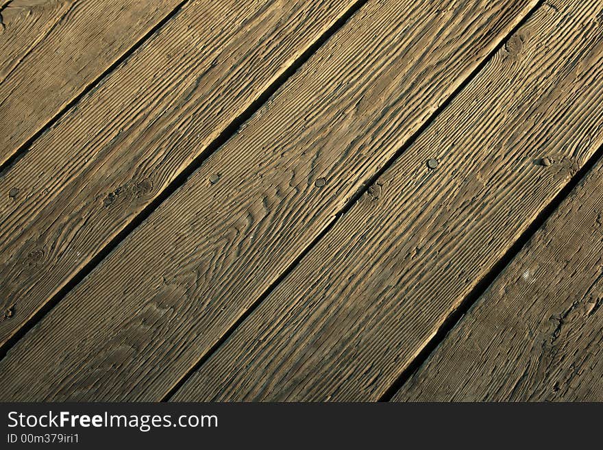 Slats of wood on a dock. Slats of wood on a dock