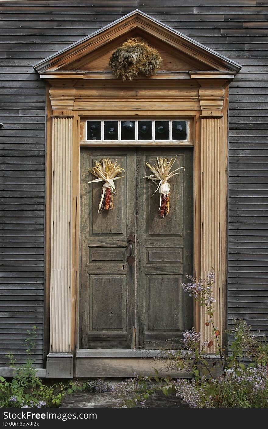 An old door from the colonial period in america. An old door from the colonial period in america