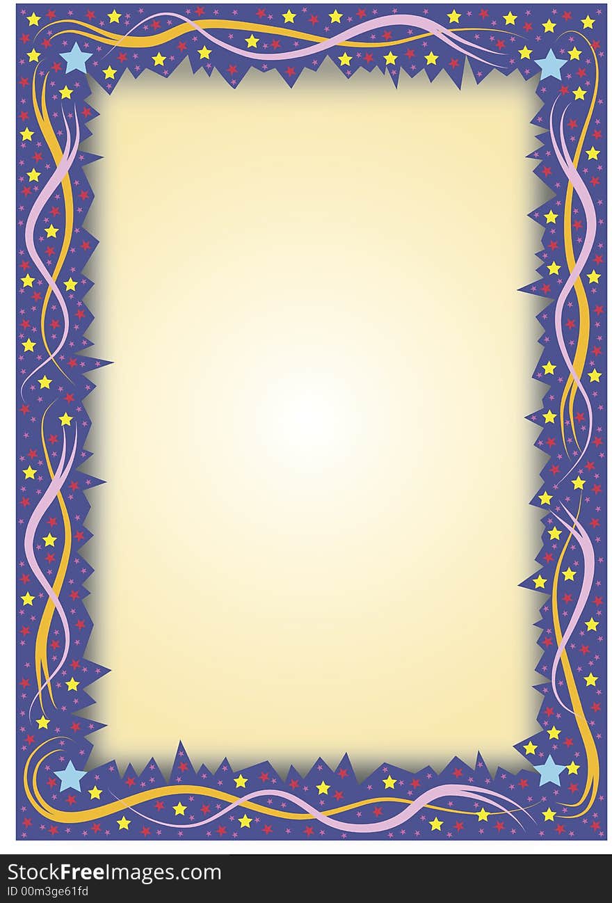 Blue jagged frame with stars and oszillating lines and a gradient frame in the middle for filling with text. Also available as Illustrator-file. Blue jagged frame with stars and oszillating lines and a gradient frame in the middle for filling with text. Also available as Illustrator-file