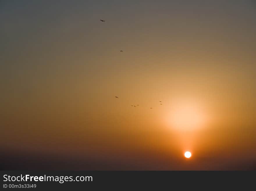 Sunset on the black sea