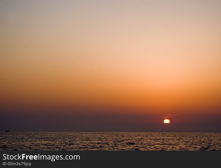 Sunset on the black sea