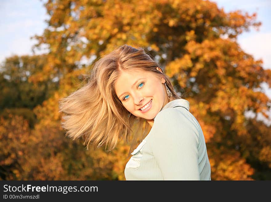 The blue-eyed blond portrait. The blue-eyed blond portrait