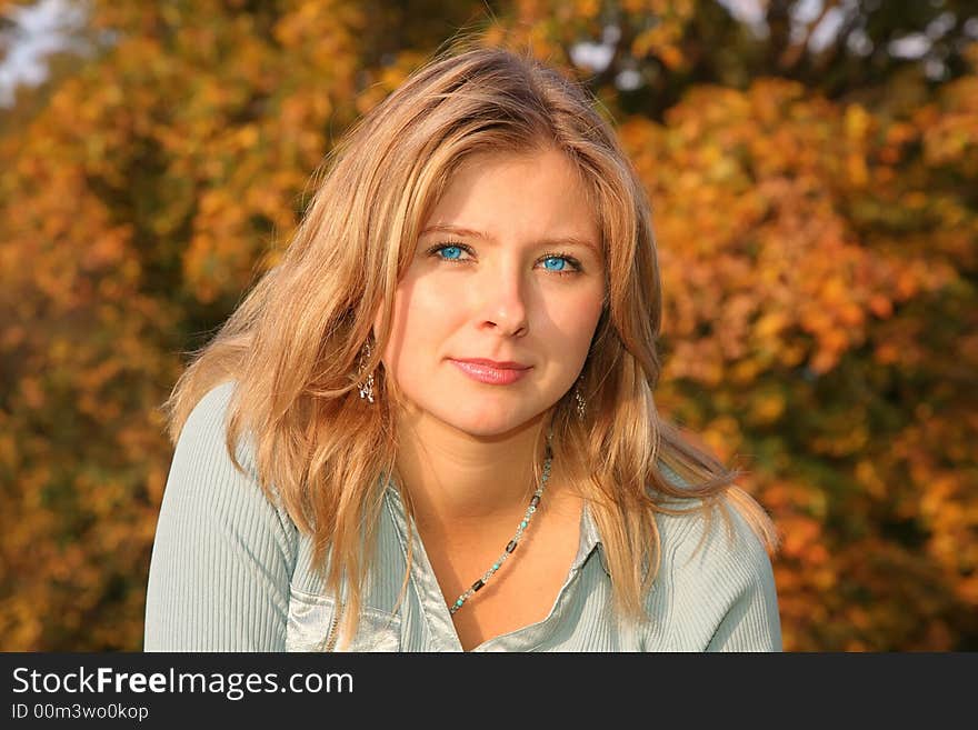 The blue-eyed blond portrait