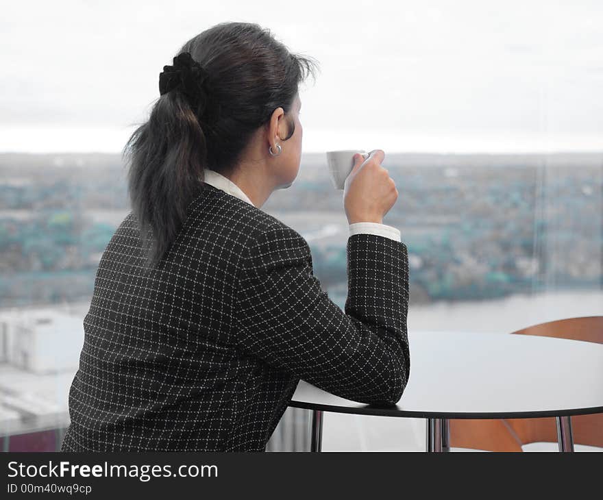 Business Woman, Coffee Break