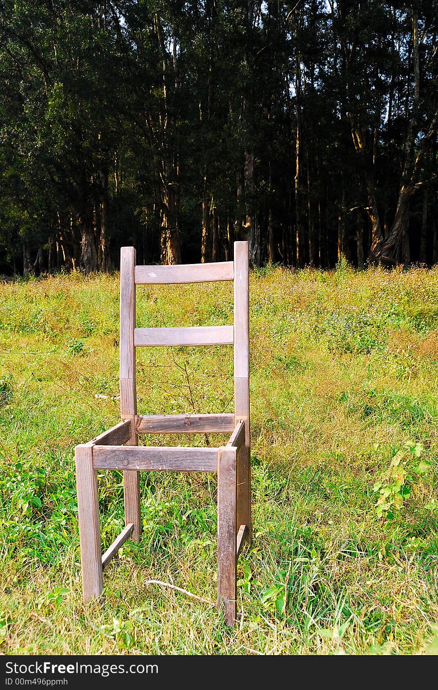 The empty chair in Hong Kong Shing Mun Country Park