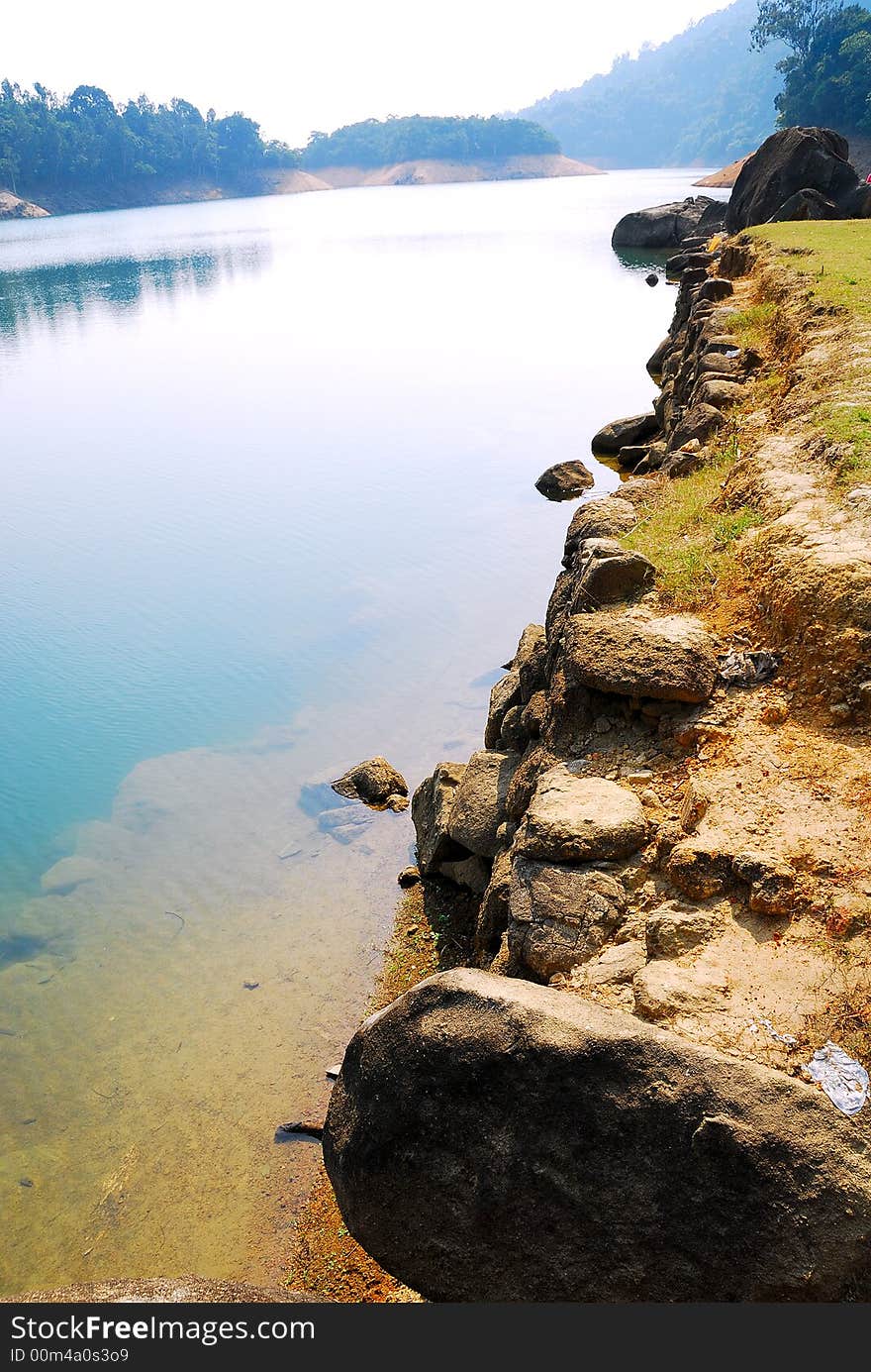 The reservoir in Hong Kong Shing Mun Country Park