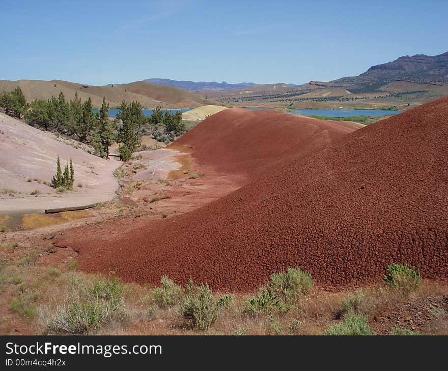 The picture taken on Painted Cove Trail in John Day Fossils NM in Oregon