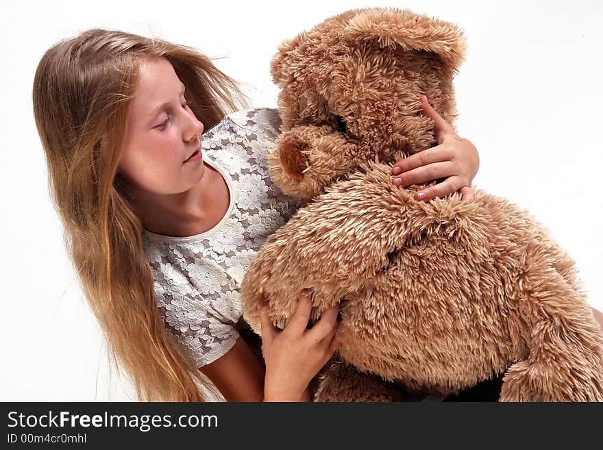 Girl with teddy