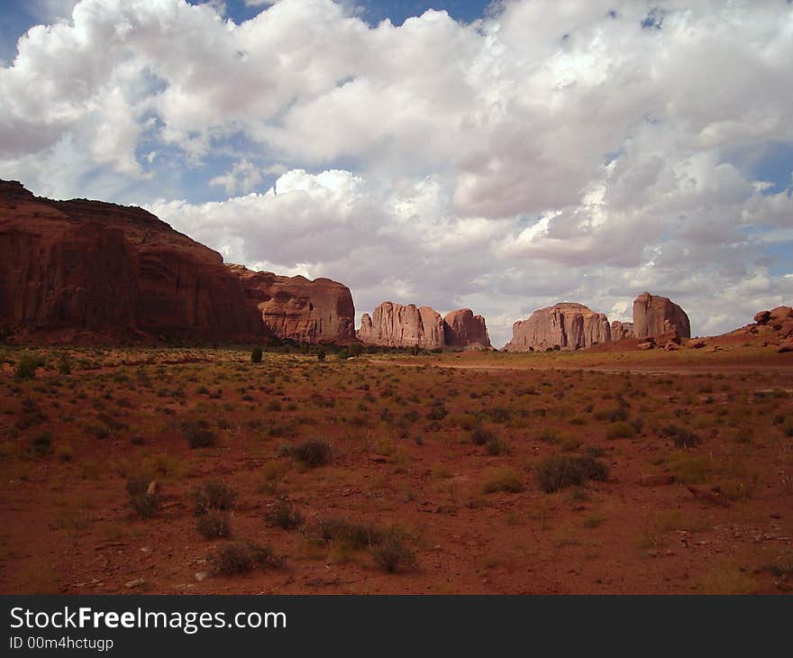 The picture taken from Valley Drive in Monument Valley