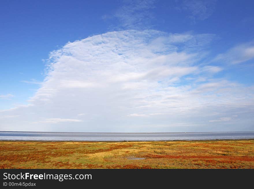 Beautiful autumn landcape in the north of Texel Island, the Netherlands. Beautiful autumn landcape in the north of Texel Island, the Netherlands