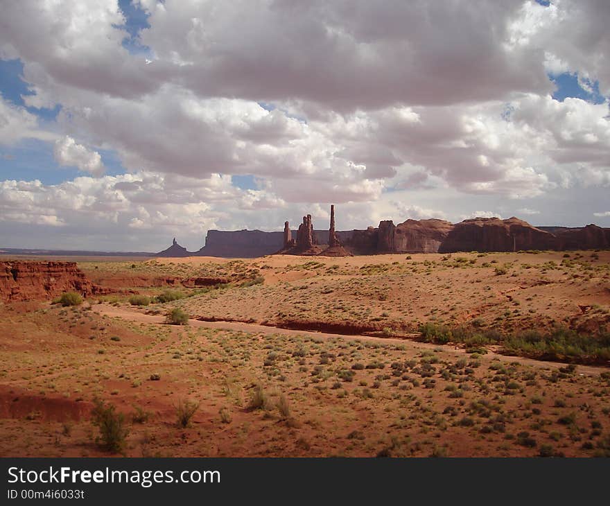 The picture of some highlights of Monument Valley. The picture of some highlights of Monument Valley