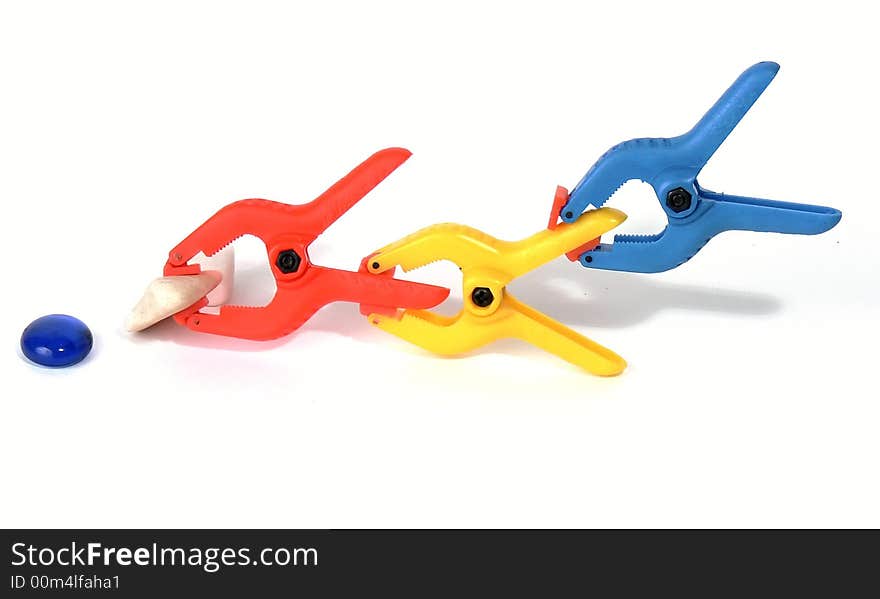 Colored spring clips