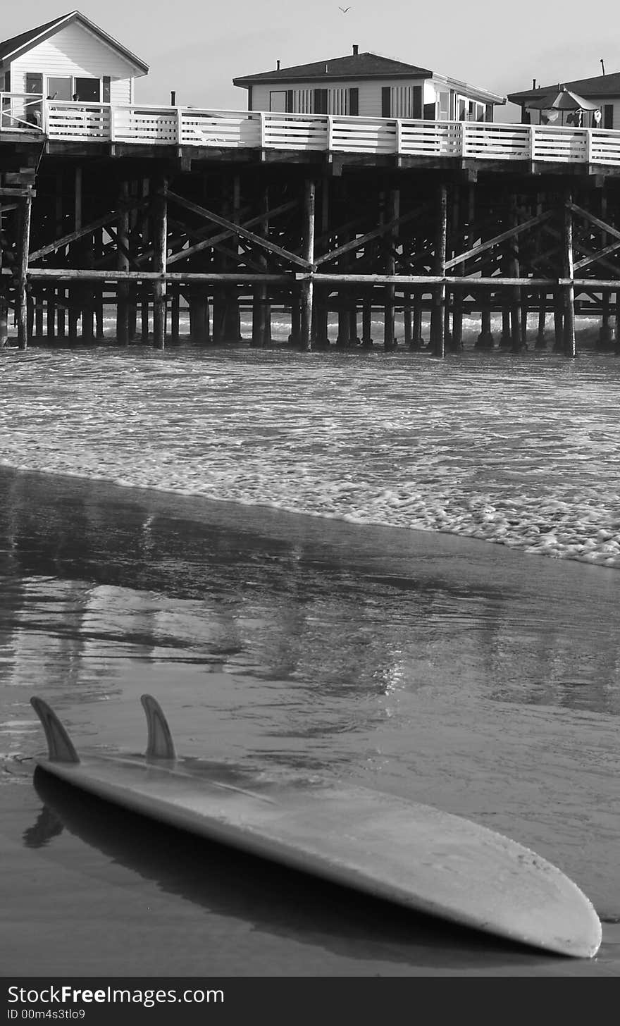 Crystal Pier Surfboard Beach