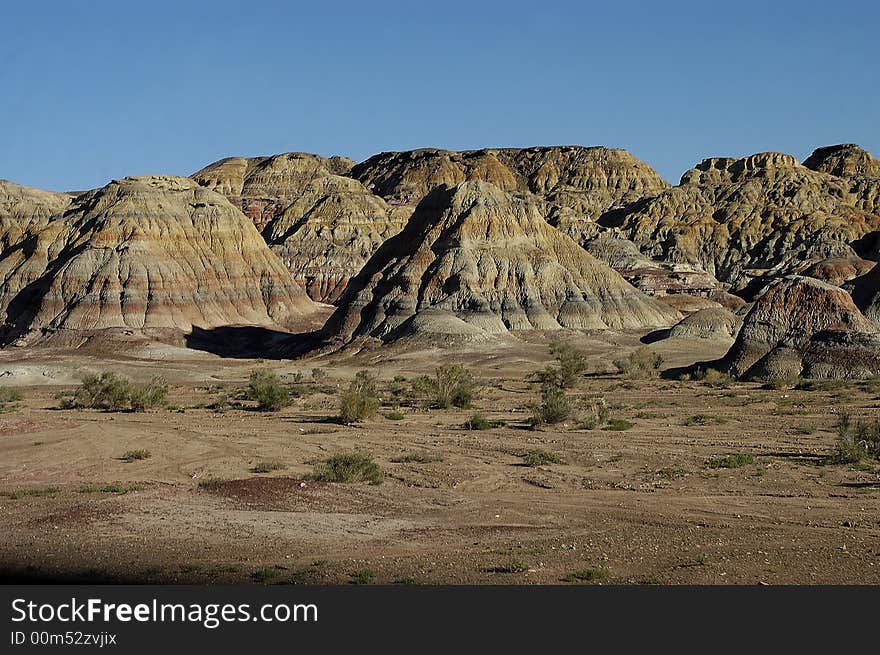 Rocky hill color bar blue sky