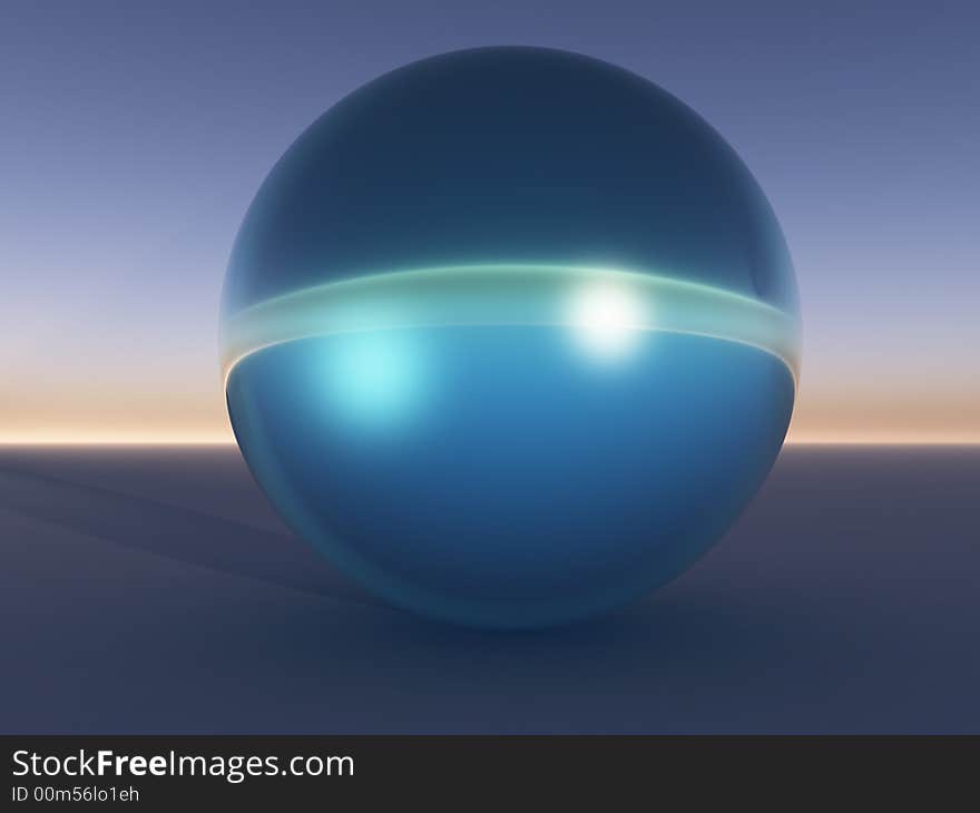 A big blue pearl crystal sphere with nice gradient blue colors. A big blue pearl crystal sphere with nice gradient blue colors.